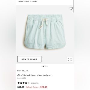 CrewCuts j.crew - Girls' fishtail-hem short in chino size 8